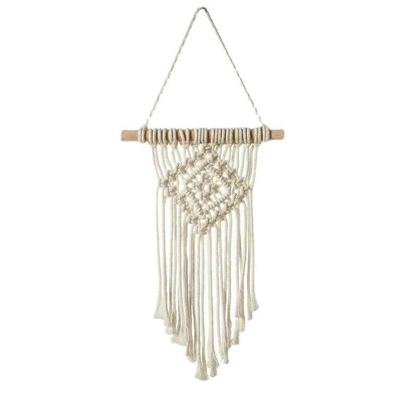 Gallickan Macrame Wall Hanging Decor, Bohemian Decor, Woven Tapestry, String Art Piece, Boho Style for Living Room Bedroom Decoration, White