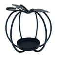 thumbnail image 1 of Gallickan Metal Pumpkin Candle Holder, Fall Festival Table Centerpiece, Iron Crafts Decor for Thanksgiving, Rustic Farmhouse Candle Stand, Black, 1 of 6