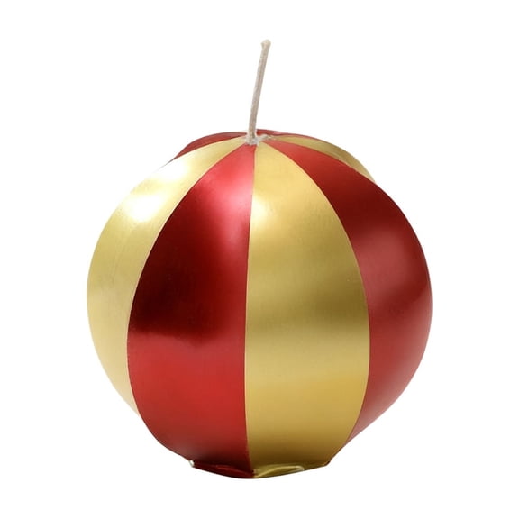 Gallickan Metal Sphere Candle, Valentine's Day Scented Candle Gift, Christmas Holiday Candle with Tray, Aromatherapy Wax Burner, for Coffee Table Decor, Red