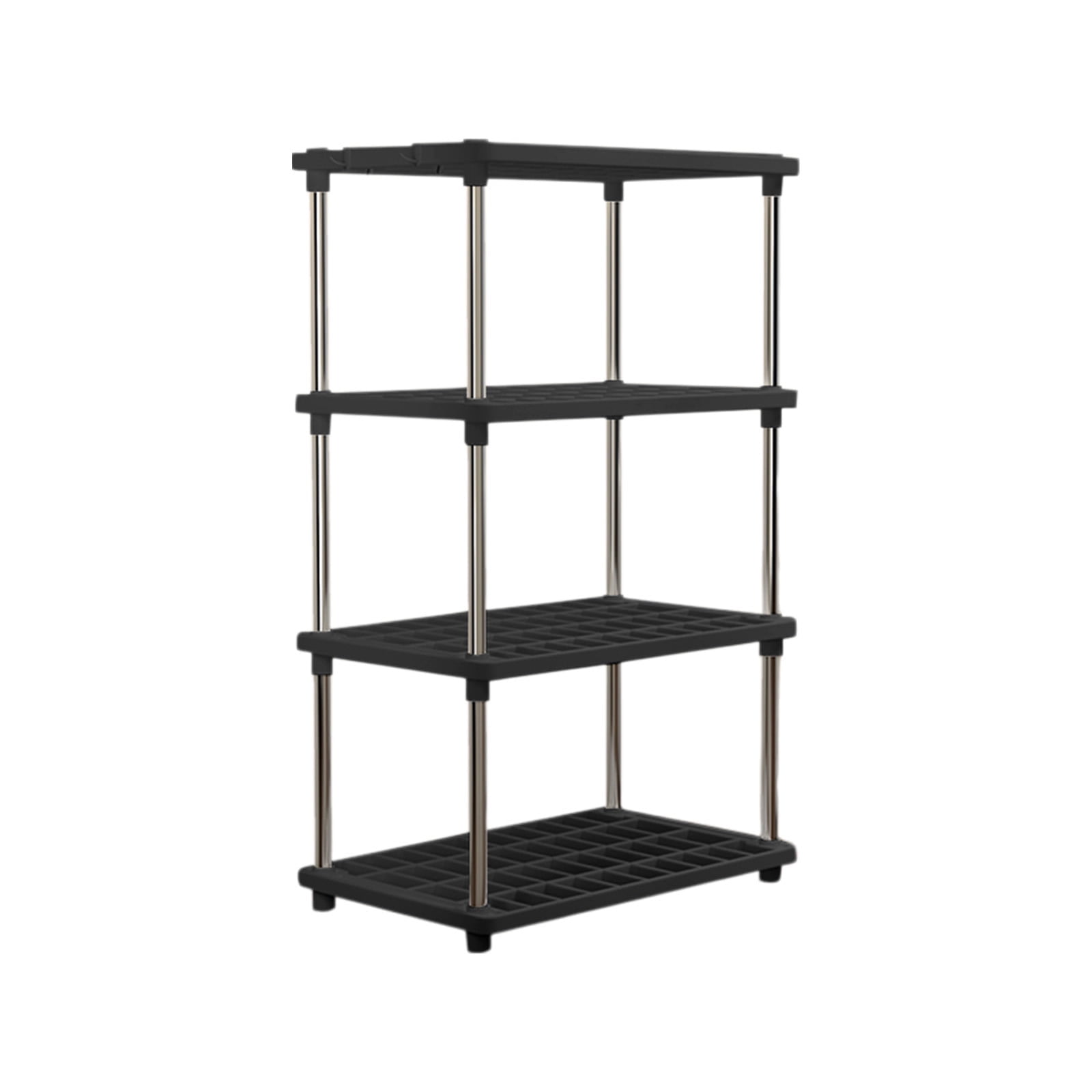 Gallickan Metal Storage Rack, 4 Tier Heavy Duty Shelving Unit, Black ...