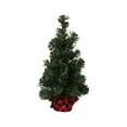 thumbnail image 1 of Gallickan Mini Christmas Tree, 16 Inch Artificial Tabletop Decor, Festive Holiday Ornament, Potted Faux Greenery, for Home Office and Mantle Seasonal Display, Red, 1 of 3