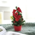 thumbnail image 1 of Gallickan Mini Christmas Tree, Small Tabletop Decor, Christmas Wreath Set, Household Holiday Ornaments, for Desktop Display and Festive Home Decor, Red, 1 of 6