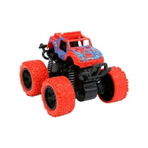 Gallickan Monster Trucks for 3 4 5 6 7 Year Olds Boys, Push and Go Friction Powered Vehicle Toys, Inertial Car Toys for Boys Girls Birthday Christmas Party Gifts, Red