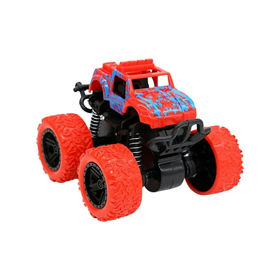 Gallickan Monster Trucks for 3 4 5 6 7 Year Olds Boys, Push and Go Friction Powered Vehicle Toys, Inertial Car Toys for Boys Girls Birthday Christmas Party Gifts, Red
