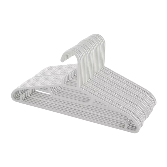 Gallickan Non Slip Hangers, 20 Pack Thick Padded Shoulder Clothes Hangers, Space Saving Dry Wet Use, Heavy Duty Coat Pants Organizer, White