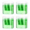 thumbnail image 1 of Gallickan Pencil Sharpener, Transparent Tool, 4 Pack Set, Ergonomic Design For Office, Home, Classroom, Green, 1 of 4
