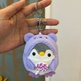 thumbnail image 1 of Gallickan Penguin Animal Stuffed Doll Plush Toy with Keychain, 4 Inch Mini Penguin Key Holder Bag Pendant Party Favor Gifts Toys For Boys Girls Kids, Purple, 1 of 7