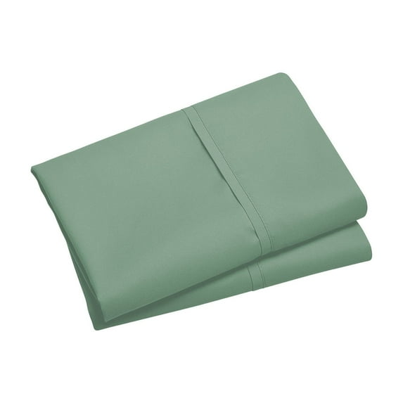 Gallickan Pillow Cases Set of 2, Envelope Closure Brushed Microfiber Pillow Covers, 20x36 Inch Shrink Fade Resistant, Soft Twin Size Bedding, Green