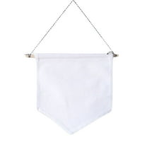 Gallickan Plain Canvas Banner, Reversible Blank Wall Hanging Tapestry, DIY Neutral Background for Badge Display Party and Seasonal Celebration, White
