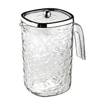 Gallickan Plastic Pitcher With Lid, 2 Quart 67 oz Juice Water Kettle BPA-Free Pitchers Cold Water Jug for Ice Tea Juice Drink Beer Coffee Lemonade, Clear