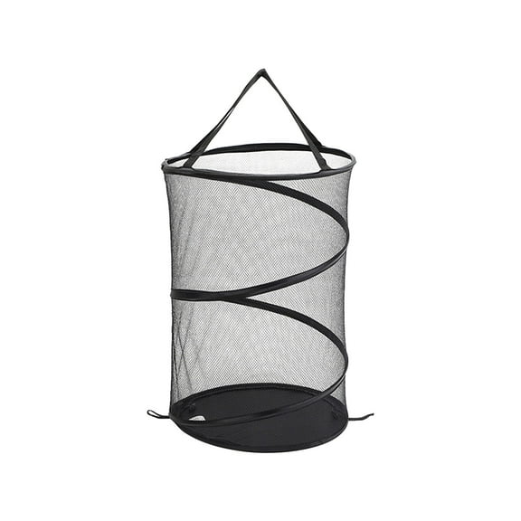 Elainilye Pop-Up Laundry Hamper, Mesh Laundry Hamper 50L Foldable Laundry Basket with Handle Collapsible Clothing Storage Basket for Laundry Room, Bathroom, Dorm, B
