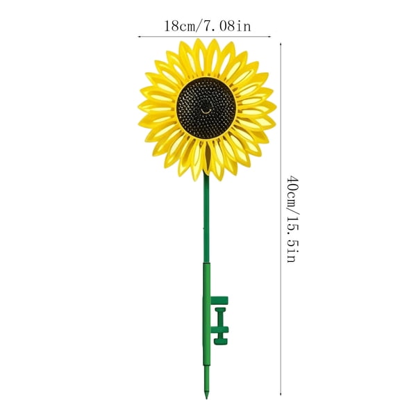 Gallickan Printed Sunflower Windmill Spinner, Multi-Directional Wind-Activated Yard and Garden Decoration Stake, Small 7.09in, 1pc