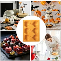 Gallickan Pumpkin Cake Pan, Silicone Baking Mold, Halloween Thanksgiving Treat Form, Layer Cake Pan, Fall Theme Bakeware, for Home Baking and Holiday Cooking