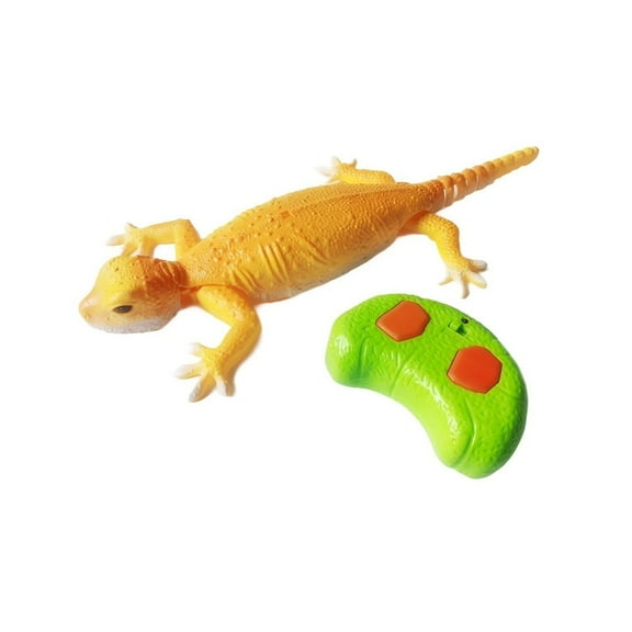 Gallickan RC Wall Climbing Lizard, Rechargeable Remote Control Toy with LED Eyes, Simulation Lizard for Floor and Wall Driving, Novelty Gift for Adults, Interactive Device, Yellow