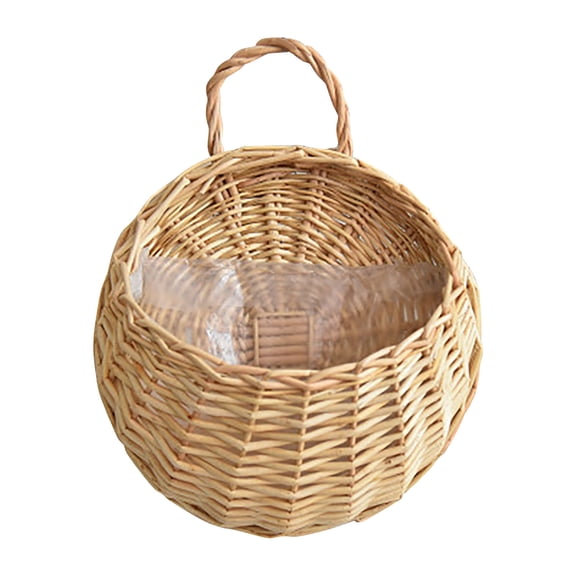 Gallickan Rope Woven Plants Basket, 10 Inch Plants Basket for Plants Pots Indoor Flower Pot Covers Decorative Round Tree Planter Basket Storage Bin for Home Decor, Beige