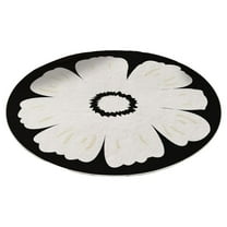 Elainilye Round Rug for Bedroom, 31.5" Circle Cute Area Rug with Floral Plant Washable Throw Rugs Non-Slip Soft Floor Mats for Entryway Laundry Living Room Kid‘s Room Nursery, C