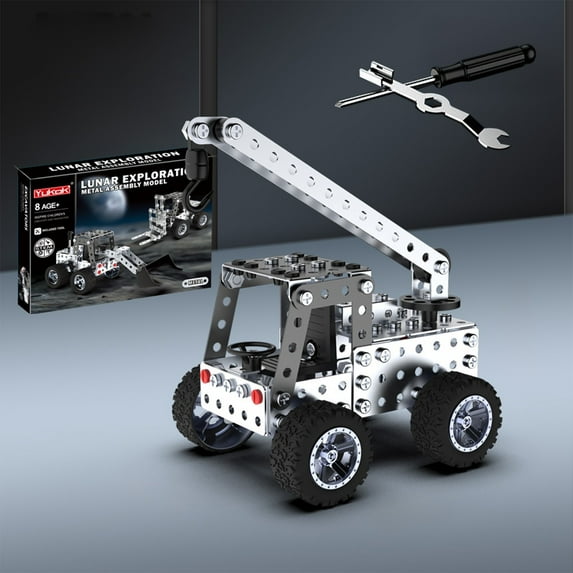 Gallickan Toys for Boys Age 8-12, Cranes Building Toys Activities Projects Boy Toys Age 4-8 5-7 6-8 8-10 Birthday Christmas Gift, Silver