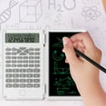 thumbnail image 1 of Gallickan Scientific Calculator with LCD Writing Tablet, 12 Digits 2 Line Multifunctional Calculators Notepad, Professional Foldable Calculators for Students School College, White, 1 of 7