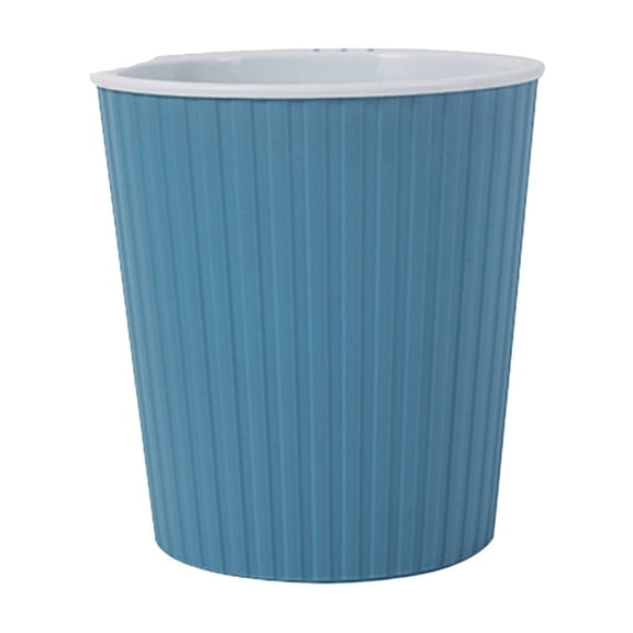 Gallickan Self Watering Planter, 7 Inch Circular Plastic Flower Pot Automatic Hydration System for Indoor Plants, Blue