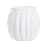 Gallickan Self Watering Planter, 8 Inch White Hydroponic Flower Pot with Wick, Indoor Plant Pot for Home, Living Room Desktop Garden, White