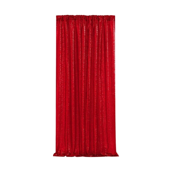 Gallickan Sequined Curtains, Rod Pocket Curtains, Sparkling Party Decor, Wedding Celebration Curtains, for Events and Room Background, Red