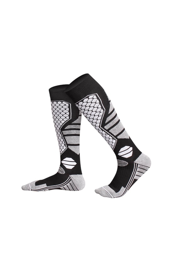 Gallickan Ski Socks for Men and Women, Thick Warm Winter Socks, Moisture Wicking Odor Resistance, for Snowboarding and Outdoor Sports, Gray