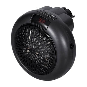 Gallickan Small Space Heater Plug In, Mini Wall Mount Portable Heaters for Indoor Use Bedroom, Thermostat, 12-Hour Timer, Overheating Protection, Ceramic Heating, Black