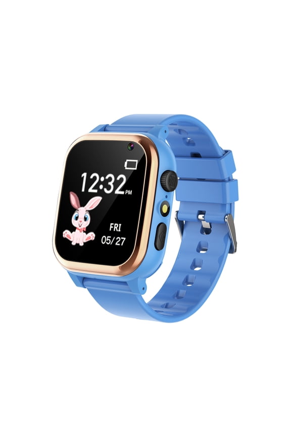 Smart Watch for Kids, Smart Watch with Smart Clock Music Playback Video Camera Calculator Flashlight Early Education Games, Children's Smart Watch, Blue