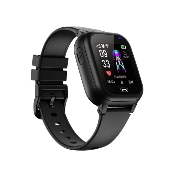 Gallickan Smart Watch for Kids, Kids Smart Watch, Equipped With Music Player, Alarm Clock, Camera, Weather Calendar, Birthday Gift, Black