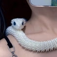 thumbnail image 1 of Gallickan Snake Model Toys, Realistic 3D Printed Snake Figurine, Articulated Snake Toys, Jointed Reptile Decorative Collectible for Desk Display and Shelf Decor, White, 1 of 8