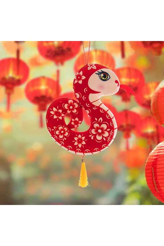 Snake Plush Toys, Sneak Stuffed Animal Pendant Keychain Hanging Jewelry Snake Birthday Party Decorations Snake Keychain Hanging Plush Toys, Red-L