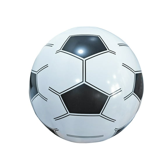 Gallickan Soccer Ball, Inflatable Sports Beach Football 18 Inch, Pool Lake Water Play Recreational Toy Gift for Kids, Black
