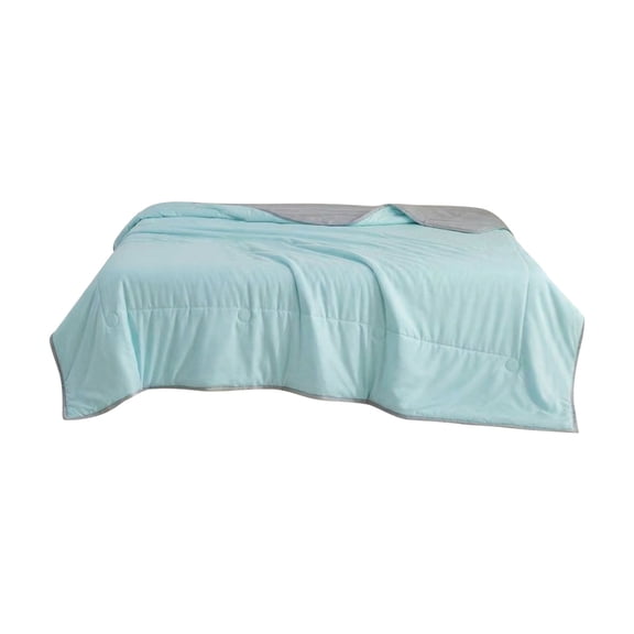 Gallickan Solid Color Ice Silk Summer Quilt, Cooling Blanket Soft Breathable Air Conditioning Comforter, Portable Thin for Dorm Sofa, Blue