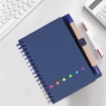 thumbnail image 1 of Gallickan Spiral Notebook, Coil Binding with Adhesive Notes Index Tabs, Creative Combo for Office or Ad Organization, Blue, 1 of 6