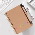 thumbnail image 1 of Gallickan Spiral Notebook, Coil Binding with Adhesive Notes Index Tabs, Creative Combo for Office or Ad Organization, Khaki, 1 of 6