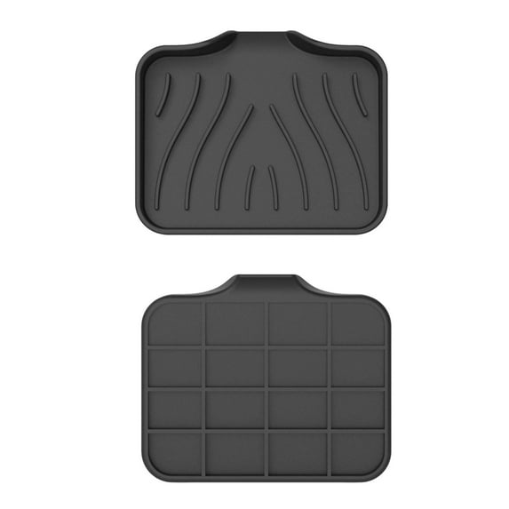 Gallickan Sponge Holder for Kitchen Sink, 2 Pack Mat for Kitchen Sink, Dish Soap Sponge Holder for Kitchen Organizers and Storage, Drying Mat for Kitchen, Black