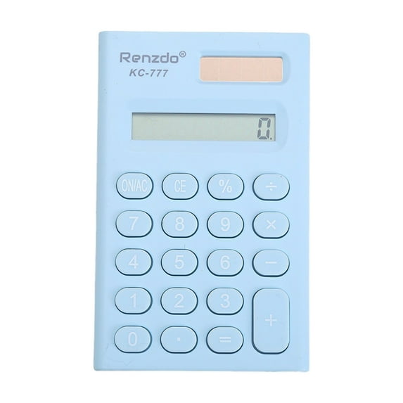 Gallickan Standard Calculator for School, Solar Calculator for Boys Girls, Calculator with Stylish Design, Desktop Calculator, Back to School, Blue