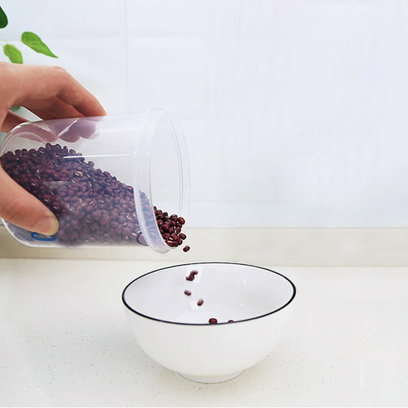 Gallickan Storage Canister, 0.6/0.8/1/1.5 Quart Plastic Kitchen Container with Measurement Lines, Food Pantry Organization Jar, 0.6 Quart