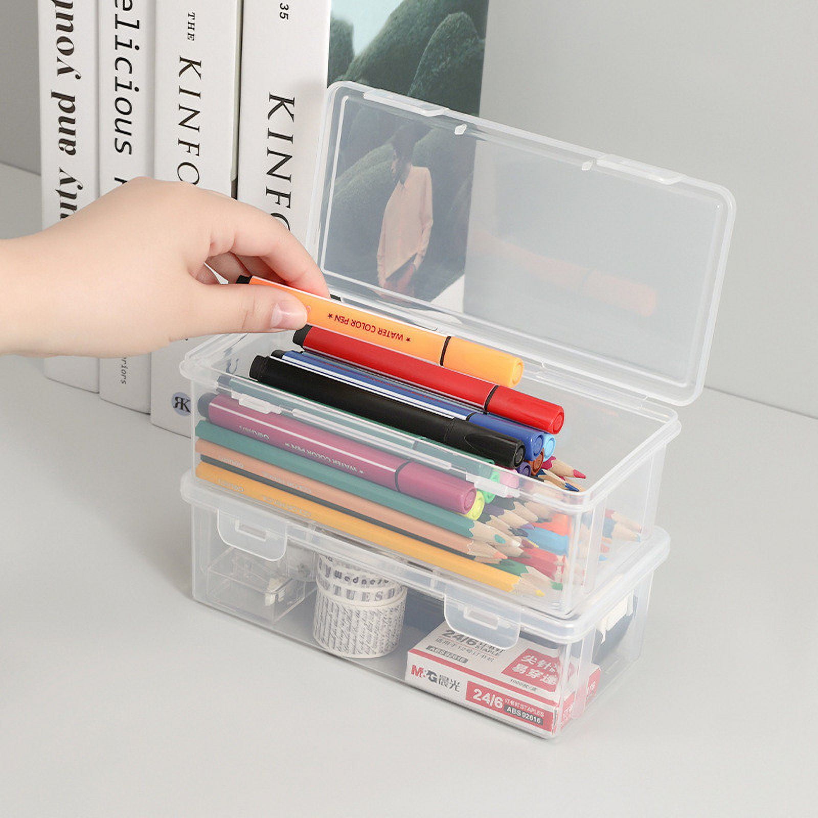 Clear Stackable Plastic Boxes Gallickan Storage Containers, Plastic Clear Boxes with Snap-tight Lid ...
