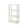 thumbnail image 1 of Gallickan Storage Shelf, 4-Tier Metal Wire Rack Ventilated Home Organizer Pantry Bathroom Basement Garage 32x14x48 Inch White, C, 1 of 6