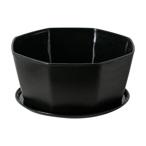 Elainilye Pots with Drainage Hole, 8.2 Inch Planters for Indoor Plants - Cactus Planter for Home Office Garden Plants Pot, Black