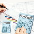 thumbnail image 1 of Gallickan Talking Calculator, Voice Announcing 12 Digit Desktop Financial Tool, Accounting Device for Math Office Work, Blue, 1 of 8