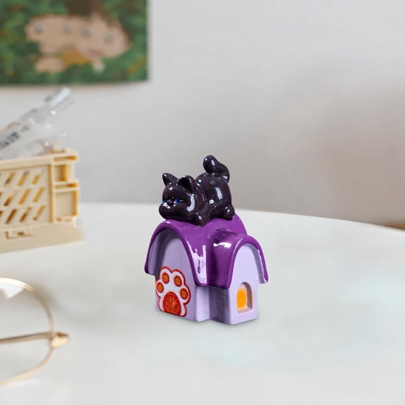 Gallickan Tiny Halloween Statues, Miniature Figure Ornaments, Resin Models, Fun Decor for Shelves and Office Desks, D