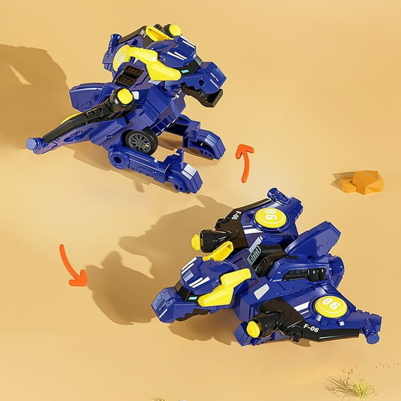 Elainilye Transforming Car Dinosaur Toy for Kids 2-5, Dinosaur Toy Car for Toddlers 1-3, Christmas Birthday Gifts for Boys Age 4-6, Blue