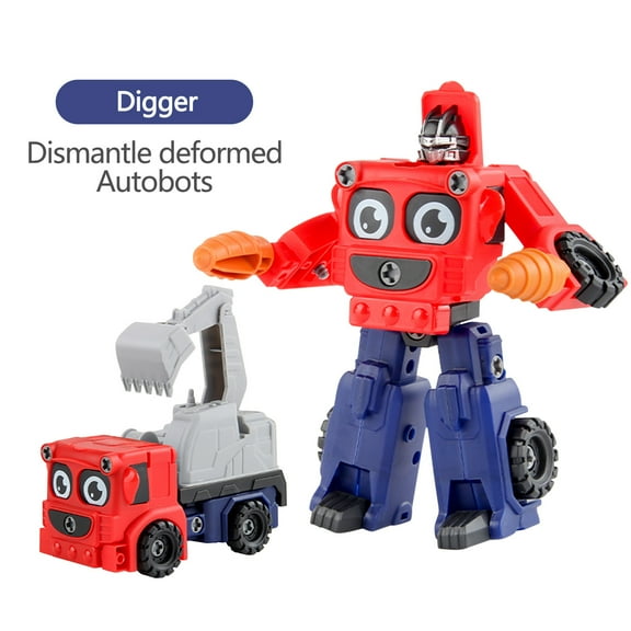 Gallickan Transforming Toys Car, Transport Vehicle Carrier Truck, Transforms into Robot, Toys for 3 4 5 6 7 Years Old, Gifts Toys for Boys & Girls Aged 4-6, B