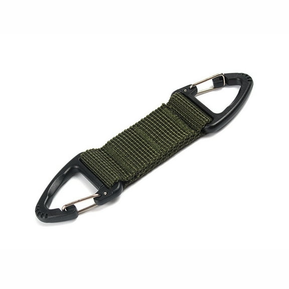 Gallickan Triangle Belt Clip Hooks, 4.72 inches Double Plastic Triangle Nylon Belt Clip Hooks Key Holder Carabiner Buckle Keychain, Green