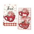 thumbnail image 1 of Gallickan Valentine Kitchen Towels, 2-Pack Dish Towels, Absorbent Drying Cloths, 24x16 Inches Decorative Tea Towels, Soft Quick-Dry Fabric for Cooking, Baking, Kitchen, B, 1 of 6
