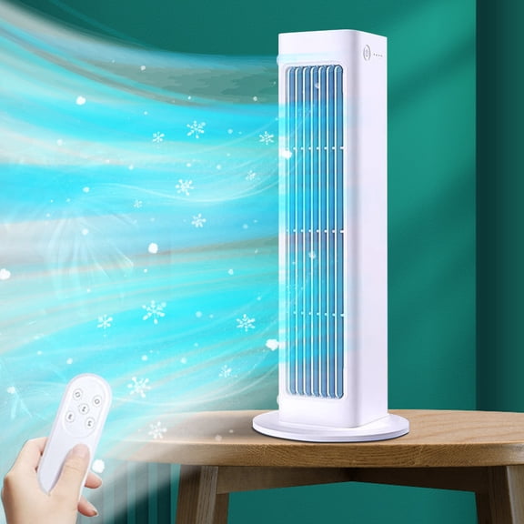 Gallickan Wall Fan, Battery Operated Bladeless Hanging Circulator with Remote Control and Extension Cord, Silent Bedroom Bathroom Airflow Solution for Office Small Spaces, White