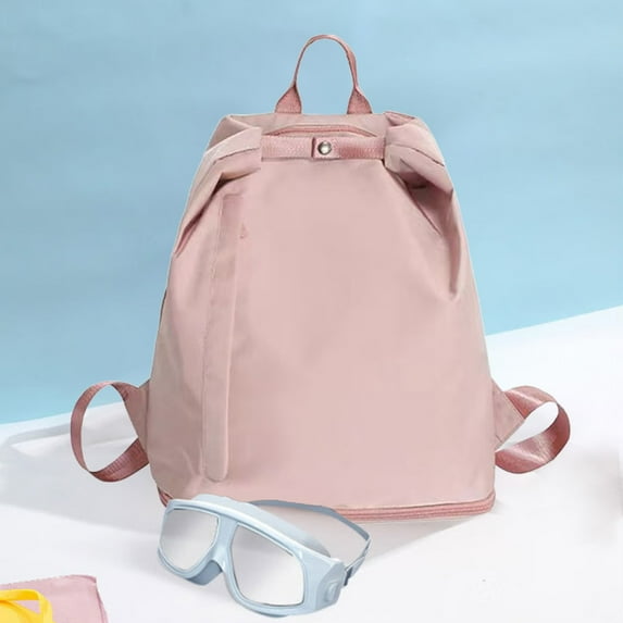 Gallickan Waterproof Sports Backpack, Swim Gear Bag with Dry Wet Separation, Beach Pool Gym Storage Organizer for Towel Shoes Clothes, Pink