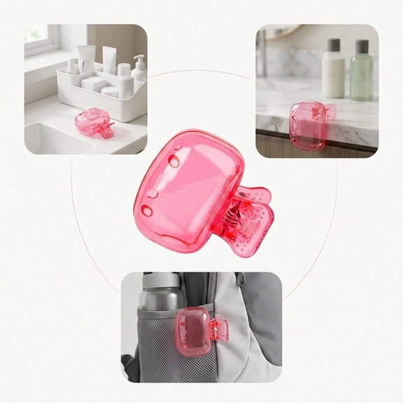 Gallickan Toothbrush Cover Clip Red Plastic Protector Portable Head Case for Travel Business Camping